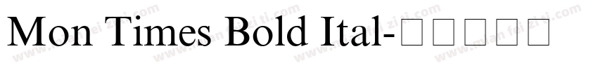Mon Times Bold Ital字体转换
